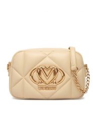 LOVE MOSCHINO Torebka JC4038PP1OLC0129 Beżowy. Brązowe listonoszki Love Moschino, bez wzorów, ze skóry, bez dodatków. Za 879.99 zł.