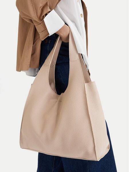 Lasocki Torebka CEO-LSK-L-014-09 Beżowy. Brązowe torebki klasyczne Lasocki, bez wzorów, z materiału, bez dodatków. Za 199.99 zł.