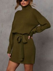 LA Angels Sukienka w kolorze khaki rozmiar: M. Brązowe sukienki LA Angels, m, bez wzorów, ze splotem, bez kołnierzyka, bez ramiączek, mini. Za 156.61 zł.