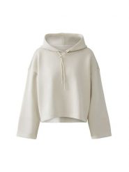 Oui Bluza w kolorze kremowym rozmiar: 38. Brązowe bluzy Oui, bez wzorów, z kapturem. Za 329.42 zł.