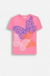 T-shirt z krótkim rękawem. Czerwone t-shirty COCCODRILLO, bez wzorów, z bawełny, bez kołnierzyka, bez ramiączek. W wyprzedaży za 19.90 zł.