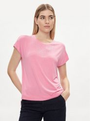 Liu Jo T-Shirt TA4194 JS360 Różowy Regular Fit. Czerwone t-shirty Liu Jo, l, bez wzorów, z wiskozy, bez kołnierzyka, bez ramiączek. Za 189.99 zł.