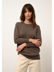 Just Cashmere Kaszmirowy sweter "Janice" w kolorze brązowym rozmiar: XL. Brązowe swetry Just Cashmere, xl, bez wzorów, z kaszmiru, bez ramiączek. Za 389.08 zł.