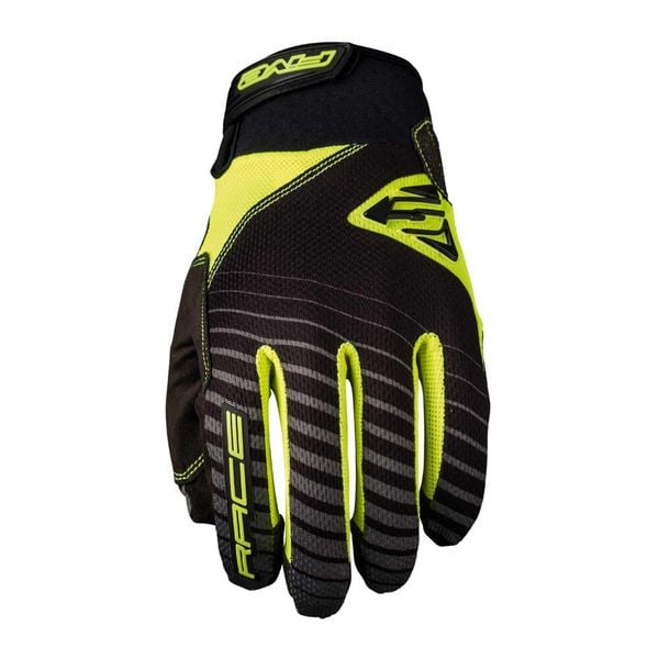 Rękawiczki RACE - FLUO ŻÓŁTE - S/8. Żółte rękawiczki FIVE GLOVES, bez wzorów, sportowe. Za 117.00 zł.