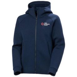 Damska bluza z kapturem full zip Helly Hansen The Ocean Race. Niebieskie bluzy Helly Hansen, s, bez wzorów, z elastanu, z kapturem. Za 578.00 zł.