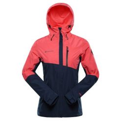 Kurtka damska turystyczna wodoodporna 10.000 Norema 3. Czerwone kurtki sportowe Alpine Pro, bez wzorów, bez kaptura, trekkingowe. W wyprzedaży za 679.00 zł.