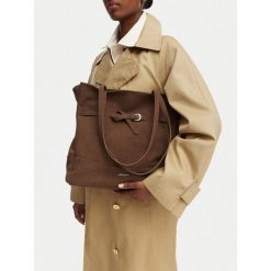 Torebka JENNY. Brązowe shopper Jenny, bez wzorów, bez dodatków. Za 149.99 zł.