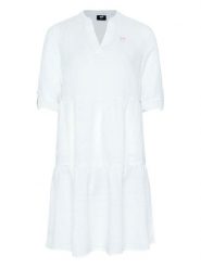 Polo Sylt Lniana sukienka w kolorze białym rozmiar: 36. Białe sukienki Polo Sylt, bez wzorów, ze lnu, bez kołnierzyka, bez ramiączek, midi. Za 167.95 zł.
