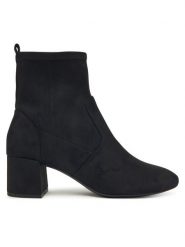 Aldo Botki Tirgus 13805866 Czarny. Czarne botki Aldo, bez wzorów, z materiału, bez obcasa, na słupku, bez zapięcia. Za 379.99 zł.