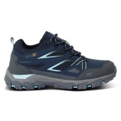 Buty trekkingowe damskie Holcombe 3 niskie. Niebieskie trekkingi Regatta, z syntetyku. W wyprzedaży za 249.99 zł.
