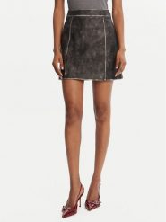 Guess Spódnica z imitacji skóry W5YD46 WHDI0 Szary Regular Fit. Szare spódnice Guess, m, z aplikacjami, ze skóry. Za 479.99 zł.