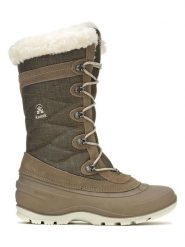 Kamik Skórzane kozaki zimowe "Snovalley 4" w kolorze jasnobrązowym rozmiar: 40. Brązowe kozaki Kamik, na zimę, z materiału, bez obcasa, bez zapięcia. Za 316.99 zł.