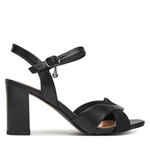 Sandały Lasocki. Czarne sandały Lasocki, bez wzorów, bez obcasa, na słupku, bez zapięcia. Za 219.99 zł.