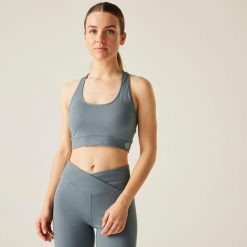 Biustonosz sportowy damski Don't Sweat It III Dare 2b. Szare bielizna sportowa Dare 2b, m, bez wzorów, z elastanu. W wyprzedaży za 69.99 zł.