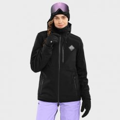 Kurtka snowboardowa damska W2-W McKinley. Czarne kurtki narciarskie SIROKO, m, bez wzorów, z softshellu, bez kaptura, narciarskie. W wyprzedaży za 384.00 zł.
