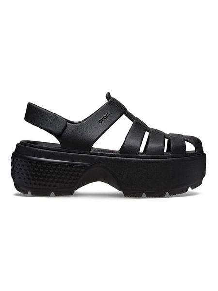 Crocs Sandały "Stomp Fisherman" w kolorze czarnym rozmiar: 39/40. Czarne sandały Crocs, bez wzorów, bez obcasa, na koturnie, bez zapięcia. Za 214.95 zł.