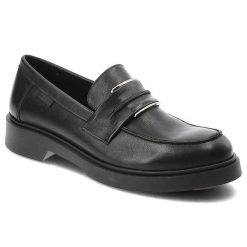 Czarne Mokasyny Nessi Ze Skóry Naturalnej. Czarne mokasyny Nessi, bez wzorów, ze skóry, bez obcasa. Za 373.99 zł.