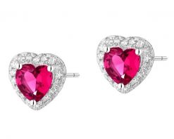 Kolczyki srebrne z cyrkoniami - serca. Szare kolczyki Apart, z cyrkonią, srebrne. Za 239.00 zł.