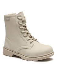 Kappa Botki 242885 Écru. Botki Kappa, bez wzorów, ze skóry, bez obcasa, na płaskiej podeszwie, bez zapięcia. Za 129.99 zł.