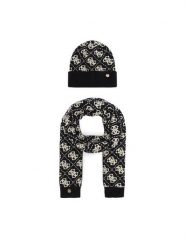 Guess Zestaw szalik i czapka GFBOX WP6401 Czarny. Czarne czapki Guess, z aplikacjami, z wiskozy. Za 294.99 zł.