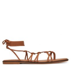 Sandały Balagan. Brązowe sandały BALAGAN, bez wzorów, bez obcasa, na płaskiej podeszwie, bez zapięcia. Za 449.99 zł.