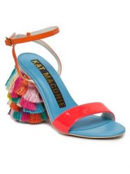 Kat Maconie Sandały Olive Pomarańczowy. Brązowe sandały Kat Maconie, bez wzorów, ze skóry, bez obcasa, na słupku, bez zapięcia. Za 1,599.00 zł.
