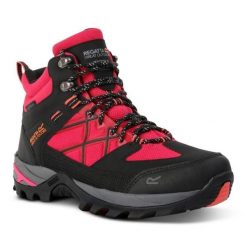 Buty trekkingowe damskie Samaris III. Czerwone trekkingi Regatta, z gumy. Za 266.49 zł.
