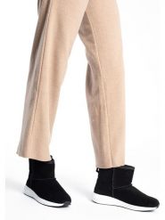 Gooce Skórzane botki zimowe "Patty" w kolorze czarnym rozmiar: 37. Czarne botki Gooce, na zimę, bez wzorów, z wełny, bez obcasa, bez zapięcia. Za 173.99 zł.