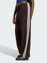 Adidas Spodnie dresowe 3-Stripes KW7703 Brązowy ciemny Wide Leg. Brązowe spodnie dresowe Adidas, xs, bez wzorów, z bawełny. Za 298.99 zł.