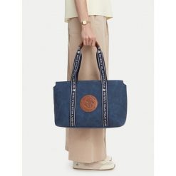 Torebka Beverly Hills Polo Club. Niebieskie shopper Beverly Hills Polo Club, bez wzorów, bez dodatków. Za 179.99 zł.