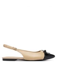 Caprice Baleriny 9-29401-46 Beżowy. Brązowe baleriny Caprice, bez wzorów, ze skóry, bez obcasa. Za 234.99 zł.