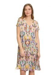 Vera Mont Sukienka w kolorze błękitno-żółtym rozmiar: 36. Niebieskie sukienki Vera Mont, bez wzorów, bez kołnierzyka, bez ramiączek, mini. Za 173.99 zł.