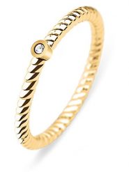 Paul Hewitt Pierścionek z cyrkonią rozmiar: 54. Żółte pierścionki Paul Hewitt, z cyrkonią, ze stali. Za 108.74 zł.