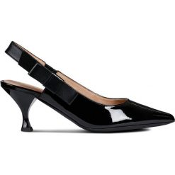 Geox - Szpilki. Czarne szpilki Geox, bez wzorów, z materiału, bez obcasa, na obcasie, bez zapięcia. W wyprzedaży za 289.90 zł.
