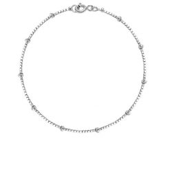 Bransoletka łańcuszek supełki srebrna. Szare bransoletki Lilou, srebrne. Za 109.00 zł.