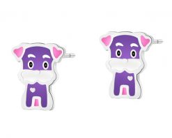 Kolczyki srebrne z emalią - pieski. Szare kolczyki Apart, srebrne. Za 99.00 zł.