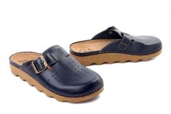 Befado Dr Orto 179D 013 granatowy, klapki damskie. Niebieskie klapki Befado Dr Orto, bez wzorów, ze skóry, bez obcasa. Za 134.90 zł.