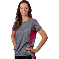 Damska koszulka z krótkim rękawem Metal Boxe technic. Szare bluzki METAL BOXE, bez wzorów, sportowe, bez kołnierzyka, bez ramiączek. Za 145.50 zł.