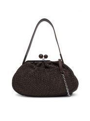 Weekend Max Mara Torebka 2615511105650 Brązowy ciemny. Brązowe torebki klasyczne Weekend Max Mara, bez wzorów, z materiału, bez dodatków. Za 1,579.00 zł.