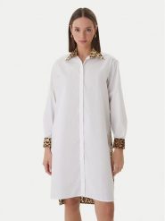 LOLA CASADEMUNT Sukienka koszulowa LS2615118 Écru Loose Fit. Białe sukienki LOLA CASADEMUNT, s, bez wzorów, z bawełny, bez kołnierzyka, bez ramiączek, koszulowe. Za 627.99 zł.