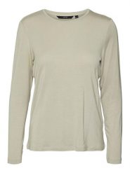 Vero Moda Koszulka w kolorze kremowym rozmiar: XL. Brązowe bluzki Vero Moda, xl, bez wzorów, bez kołnierzyka, bez ramiączek. Za 48.39 zł.