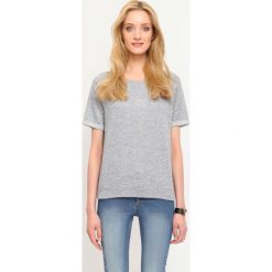 BLUZA NIEROZPINANA DAMSKA GŁADKA. Szare bluzy DRYWASH, s, bez wzorów, z dresówki, bez kaptura. W wyprzedaży za 39.99 zł.