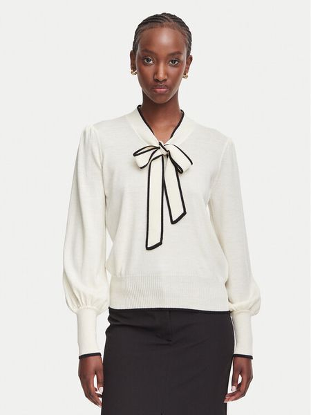 Luisa Spagnoli Sweter Maggiolone 100461 Kremowy Regular Fit. Białe swetry LUISA SPAGNOLI, xl, bez wzorów, bez ramiączek. Za 1,259.00 zł.