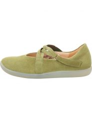 Think! Skórzane baleriny w kolorze khaki rozmiar: 40,5. Brązowe baleriny Think!, bez wzorów, bez obcasa. Za 225.57 zł.