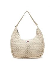 Tommy Jeans Torebka Tjw Urban Large Quilted AW0AW17929 Beżowy. Brązowe shopper Tommy Jeans, bez wzorów, z jeansu, bez dodatków. Za 469.99 zł.