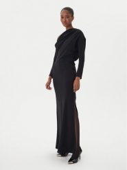 Eleh Sukienka wieczorowa EFW250188 Czarny Regular Fit. Czarne sukienki Eleh, bez wzorów, z syntetyku, wizytowe, bez kołnierzyka, bez ramiączek. Za 549.99 zł.