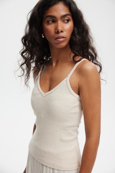 TOP CAMI PIASKOWY M - Flawless. Topy Flawless, m, bez wzorów, z bawełny, bez kołnierzyka, bez ramiączek. Za 199.00 zł.