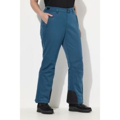 Damskie Spodnie softshell wodoodporne pasek na rzep osłona przeciwśnieżna. Niebieskie spodnie narciarskie Ulla Popken, plus size, bez wzorów, z materiału, trekkingowe. Za 432.99 zł.