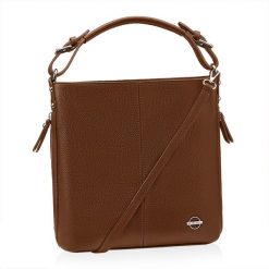 Shopperka skórzana BETLEWSKI TWB-DOL-49 CAMEL. Brązowe shopper bez wzorów, ze skóry, bez dodatków. Za 360.98 zł.