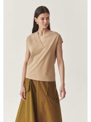 TATUUM Koszulka "Navix" w kolorze beżowym rozmiar: L. Brązowe bluzki Tatuum, l, bez wzorów, bez kołnierzyka, bez ramiączek. Za 87.45 zł.